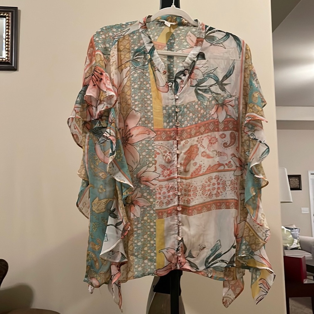 Multi Color Sheer Top